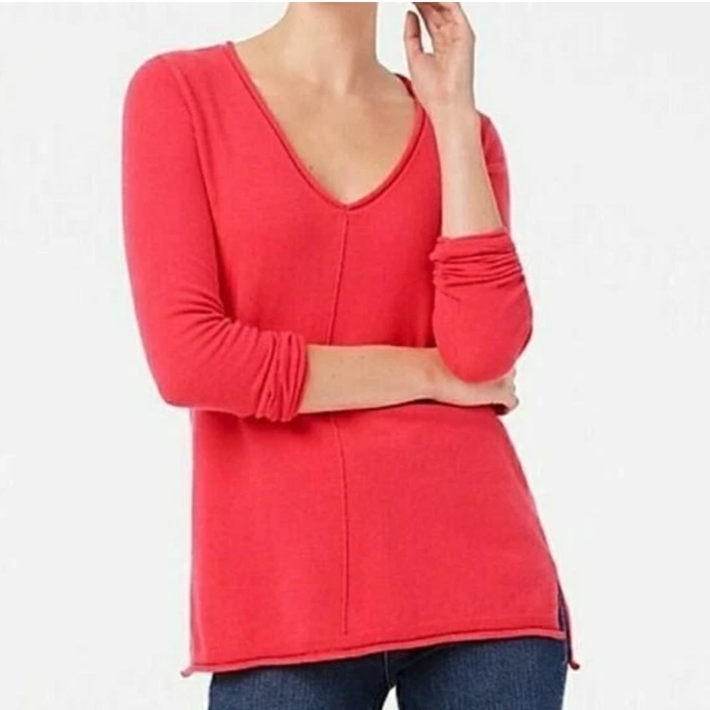 J Crew Wool Blend V-Neck Sweater Women’s XXS Pink
